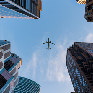 airplane in the sky